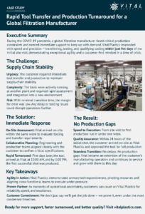 Case Study on rapid tool transfer for a global filtration company